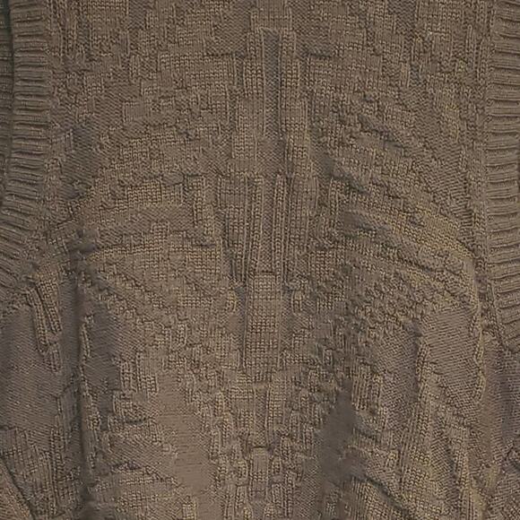 COLDWATER Creek Women's Oversize Knit Sweater Shark Bite Style Vest Size Large - Picture 5 of 6